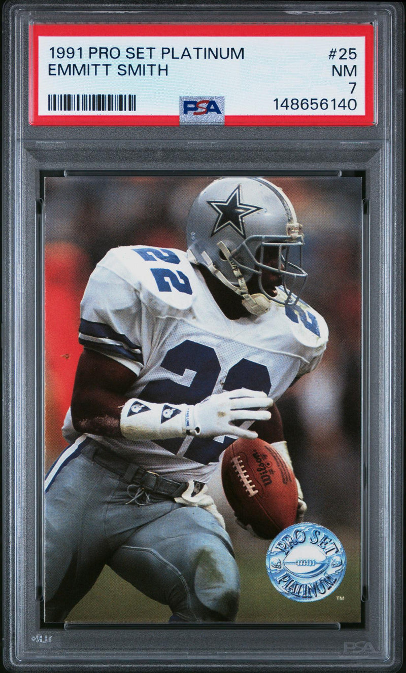 1991 Pro Set Platinum Emmitt Smith #25 PSA 7