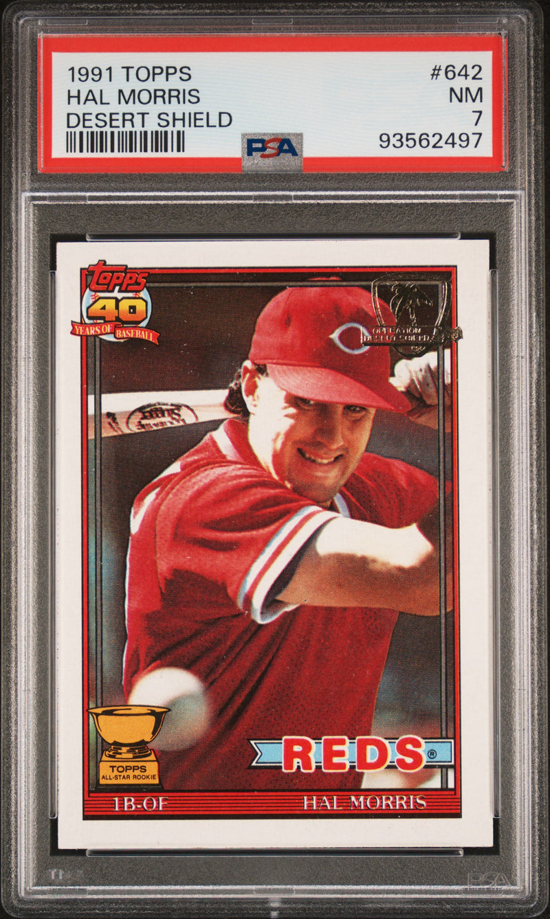 1991 Topps Desert Shield Hal Morris #642 PSA 7