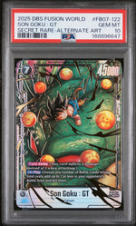 2025 Dragon Ball Super Card Game Fusion World Wish For Shenron Alternate Art Son Goku #FB07-122 PSA 10