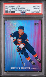 2025 Upper Deck Allure Color Flow Blue Purple Matthew Schaefer #CFMS PSA 10