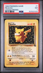 1999 Pokemon Wizards of the Coast Black Star Promos Pokemon League Pikachu #1 PSA 7