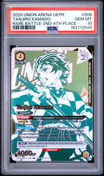 2025 Union Arena Uepr-Promos Rare Battle-2nd-4th Place Tanjiro Kamado #008 PSA 10