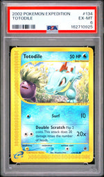 2002 Pokemon Expedition Totodile #134 PSA 6