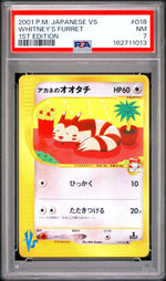 2001 Pokémon Vs Japanese 1st Edition Whitney's Furret #18 PSA 7