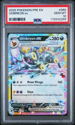 2025 Pokemon Scarlet and Violet Prismatic Evolutions Umbreon Ex #060 /113242269 PSA 10