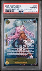 2025 One Piece Tournament Promo Offline Regionals Finalist Jewelry Bonney #P-085 PSA 10