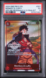 2024 One Piece Offline Regionals Pack Volume 2 Finalist Monkey D. Luffy #P-001 PSA 5