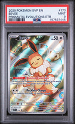 2025 Pokemon Scarlet and Violet Prismatic Evolutions Elite Trainer Box Eevee #173 PSA 9