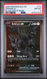 2025 Pokemon Scarlet and Violet Black Bolt Black White Rare Zekrom Ex #172 PSA 8
