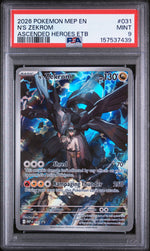 2026 Pokemon Black Star Promo Mega Evolution Ascended Heroes Elite Trainer Box N's Zekrom #031 PSA 9