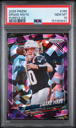 2025 Panini Prizm Prizms Purple Ice Drake Maye #165 /225 PSA 10