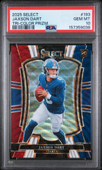 2025 Select Prizm Tri Color Jaxson Dart #193 /299 PSA 10