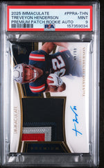 2025 Panini Immaculate Collection Premium Patch Rookie Autographs Treveyon Henderson #PPRA-THN /99 PSA 9