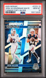 2025 Panini Mosaic Silver Josh Allen/Drake Maye #CCO-14 PSA 10