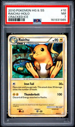 2010 Heartgold & Soulsilver English Cracked Ice Holo Player's Pack Raichu #10 PSA 7