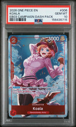 2026 One Piece Promo Heroines Campaign Dash Pack Koala #OP05006 PSA 10