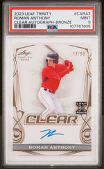 2023 Leaf Trinity Clear Autographs Bronze Roman Anthony #CARA2 /99 PSA 9 107767605