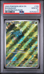 2023 Pokemon Scarlet and Violet Mew 151 Illustration Rare Bulbasaur #166 PSA 10