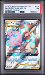 2019 Pokemon Sun and Moon Cosmic Eclipse Jigglypuff Gx/Mega Lopunny #225 PSA 7