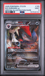2025 Pokemon Scarlet and Violet Journey Together Special Illustration Rare N's Zoroark Ex #185 PSA 9