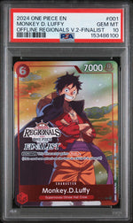 2024 One Piece Offline Regionals Pack Volume 2 Finalist Monkey D. Luffy #P-001 PSA 10