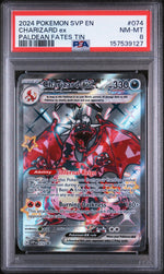 2024 Pokemon Scarlet and Violet Black Star Promo Paldean Fates Tin Charizard Ex #074 PSA 8