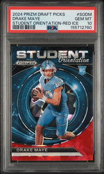 2024 Panini Prizm Draft Picks Red Ice Prizm Drake Maye #SO-DM PSA 10