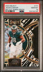 2023 Select Prizm Zebra Jalen Carter #171 PSA 10