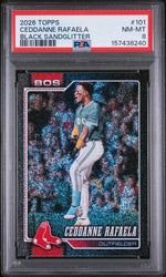 2026 Topps Black Sandglitter Ceddanne Rafaela #101 /10 PSA 8