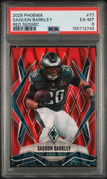 2025 Panini Phoenix Red Seismic Saquon Barkley #77 PSA 6