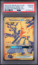 2021 Pokemon Sun and Moon Black Star Promo Premium Collection Pikachu/Zekrom Gx #SM248 PSA 4