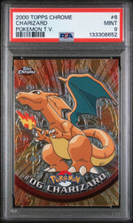 2000 Topps Chrome Pokemon Tv Charizard #6 PSA 9