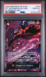 2025 One Piece Card Game Carrying On His Will Alternate Art St. Jaygarcia Saturn #OP13083 PSA 10