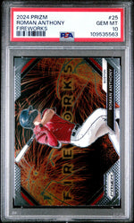 2024 Panini Prizm Fireworks Roman Anthony #25 PSA 10