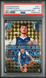 2025 Bowman Chrome Greatness Loading Gold Geometric Refractors Cooper Flagg #GL1 /50 PSA 10