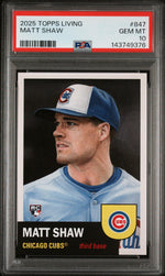 2025 Topps Living Matt Shaw #847 PSA 10