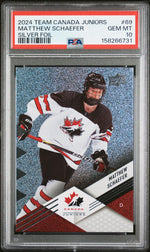 2024 Upper Deck Team Canada Juniors Silver Foil Matthew Schaefer #69 PSA 10