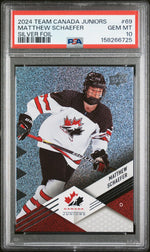 2024 Upper Deck Team Canada Juniors Silver Foil Matthew Schaefer #69 PSA 10