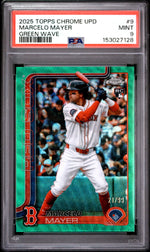 2025 Topps Chrome Update Green Wave Marcelo Mayer #9 /99 PSA 9