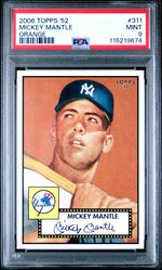 2006 Topps '52 Edition Orange Mickey Mantle #311 PSA 9