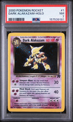 2000 Pokemon Team Rocket Holo Dark Alakazam #1 PSA 7