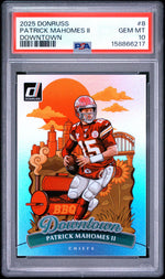 2025 Panini Donruss Downtown Patrick Mahomes II #8 PSA 10