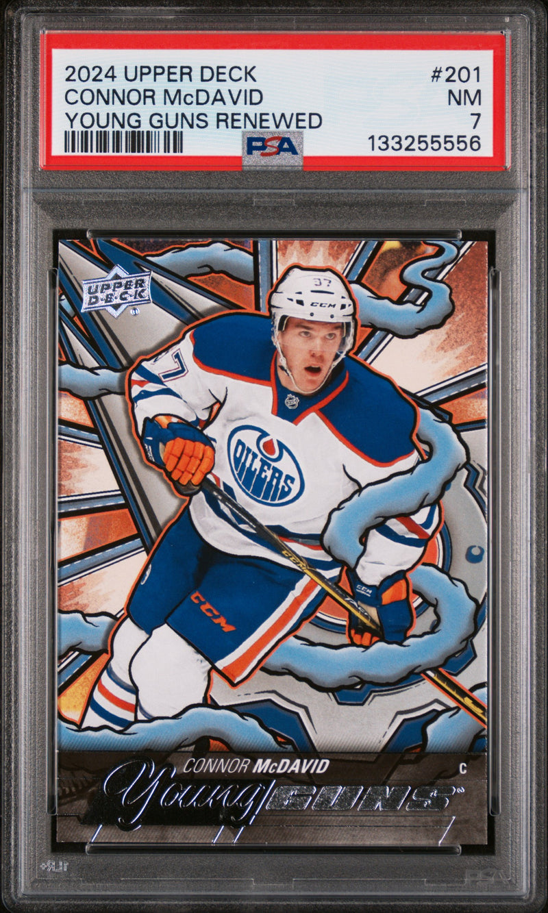 2024 Upper Deck Young Guns Renewed Connor Mcdavid #201 PSA 7