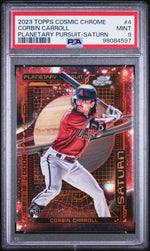 2023 Topps Cosmic Chrome Planetary Pursuit Saturn Corbin Carroll #PPSA4 PSA 9