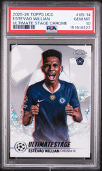 2025 Topps UEFA Club Competitions Ultimate Stage Chrome Estevao Willian #US14 PSA 10