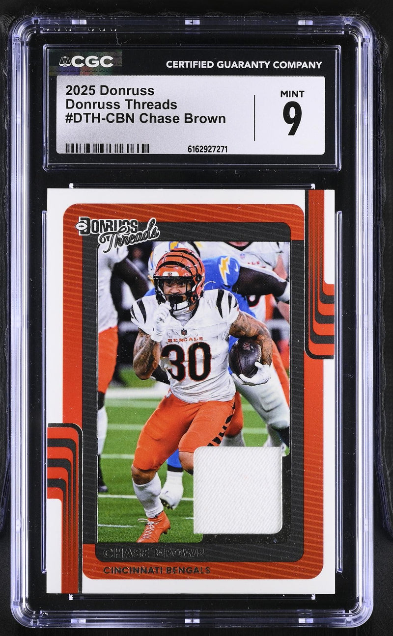 2025 Donruss Threads #DTH-CBN Chase Brown Donruss Threads CGC 9