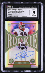 2022 Legacy #187 Jordan Davis Premium Penmanship CGC 9