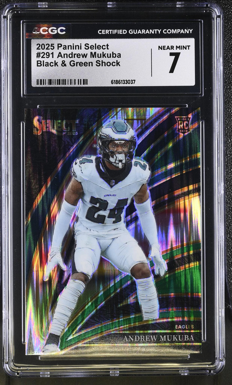 2025 Select #291 Andrew Mukuba Black & Green Shock CGC 7