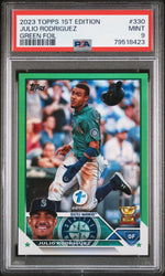 2023 Topps 1st Edition Green Julio Rodriguez #330 /150 PSA 9