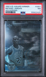 1992 Upper Deck Award Winner Michael Jordan #AW1 Holograms PSA 7